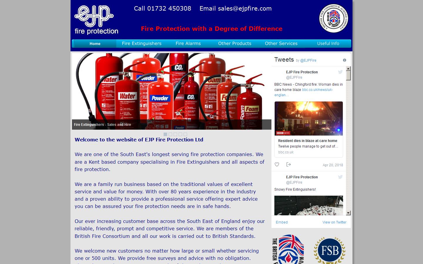 EJP Fire Protection Ltd       Website