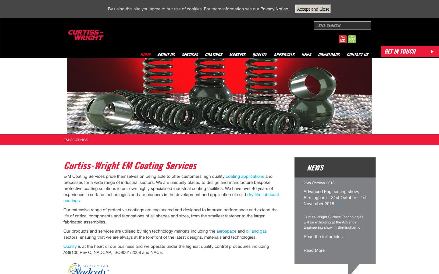 E/M Coating Services Website