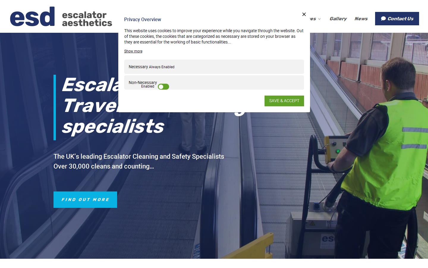 ESD Escalator Aesthetics Website
