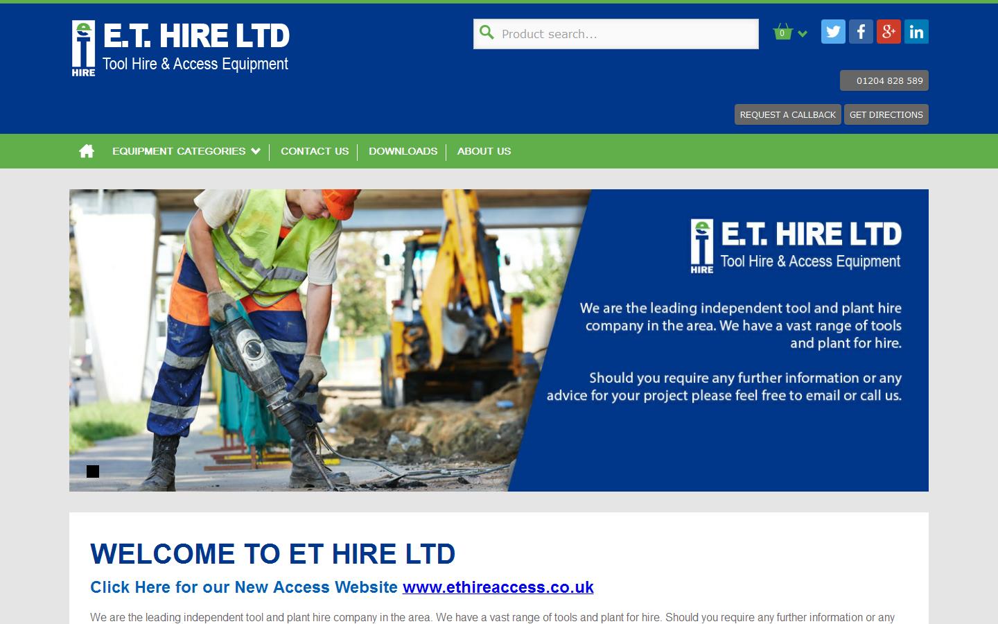 ET Hire Ltd Website