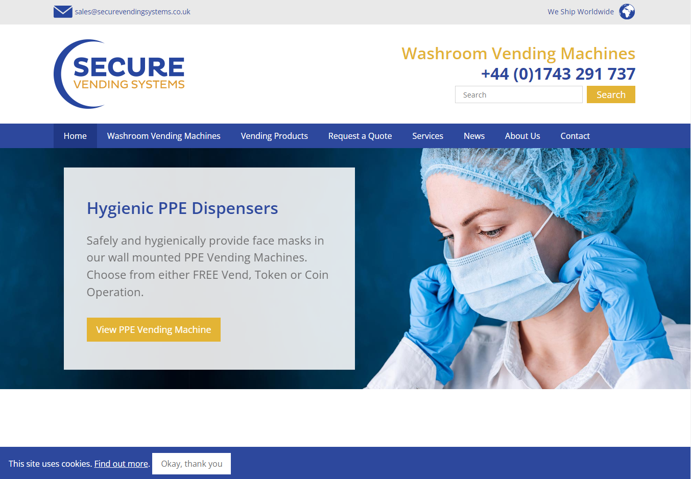 Secure Vending Systems Ltd Website