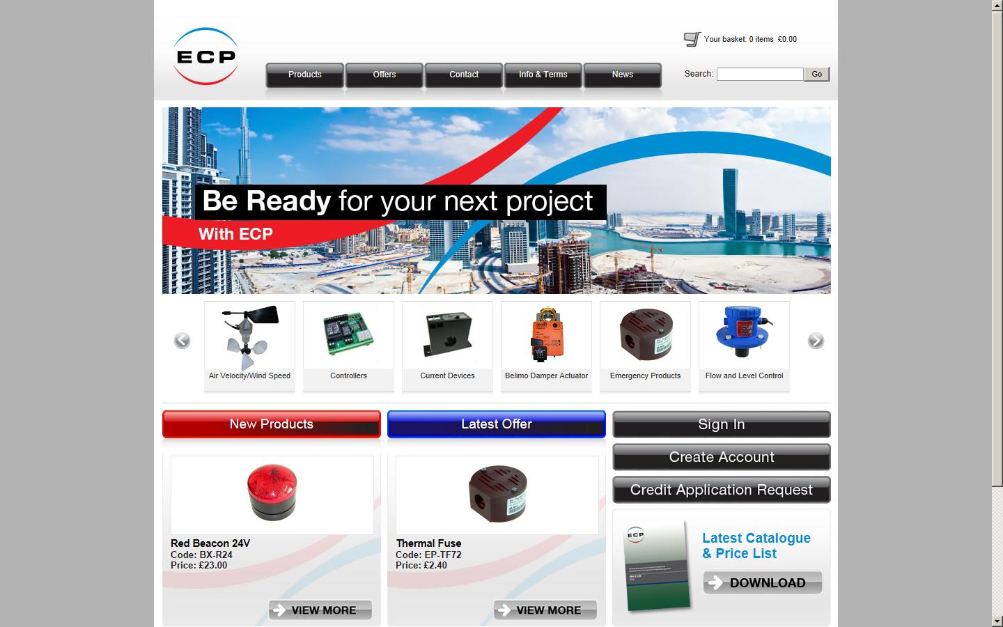 E. C. Products Limited Website