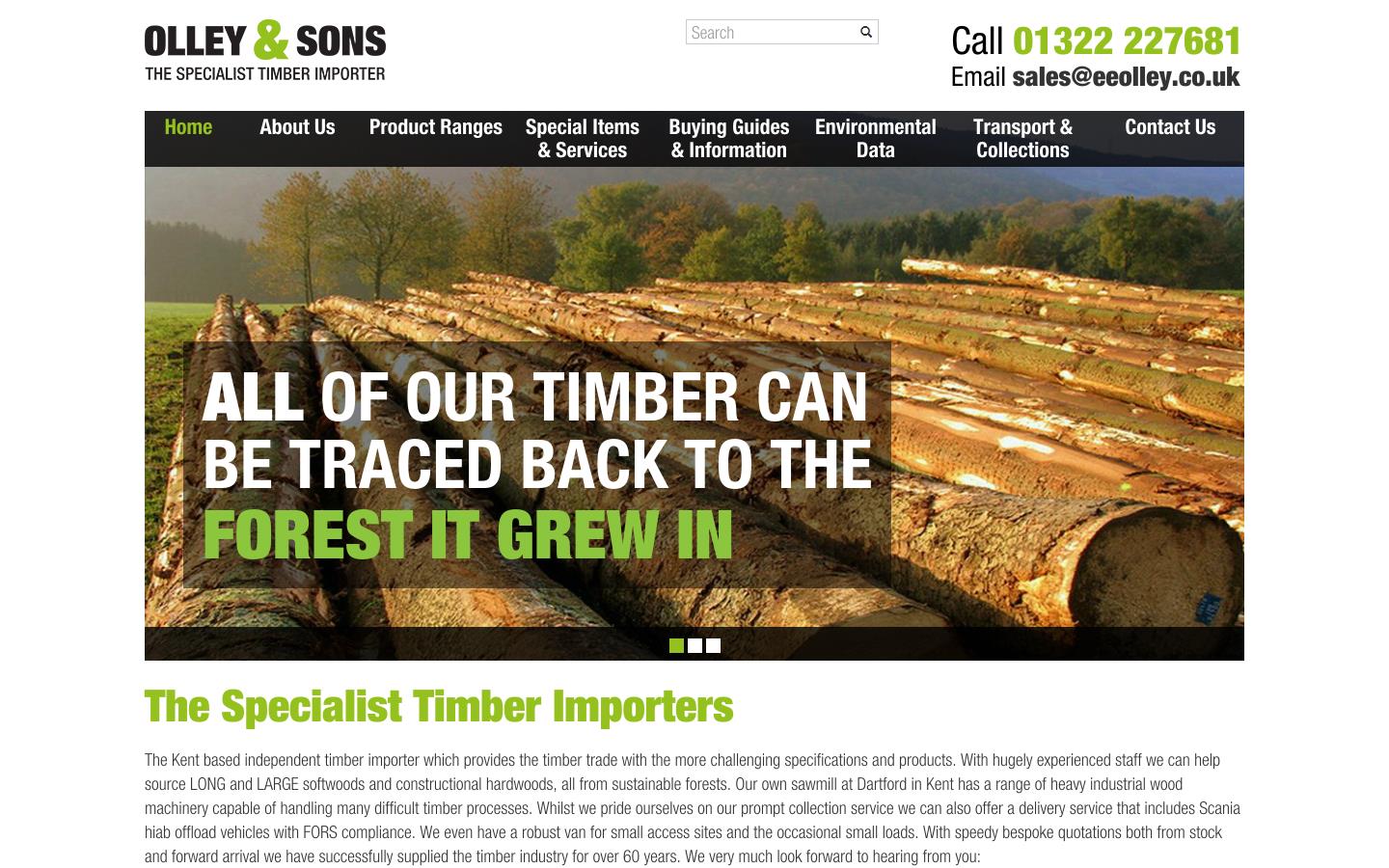 EE Olley & Sons Ltd Website