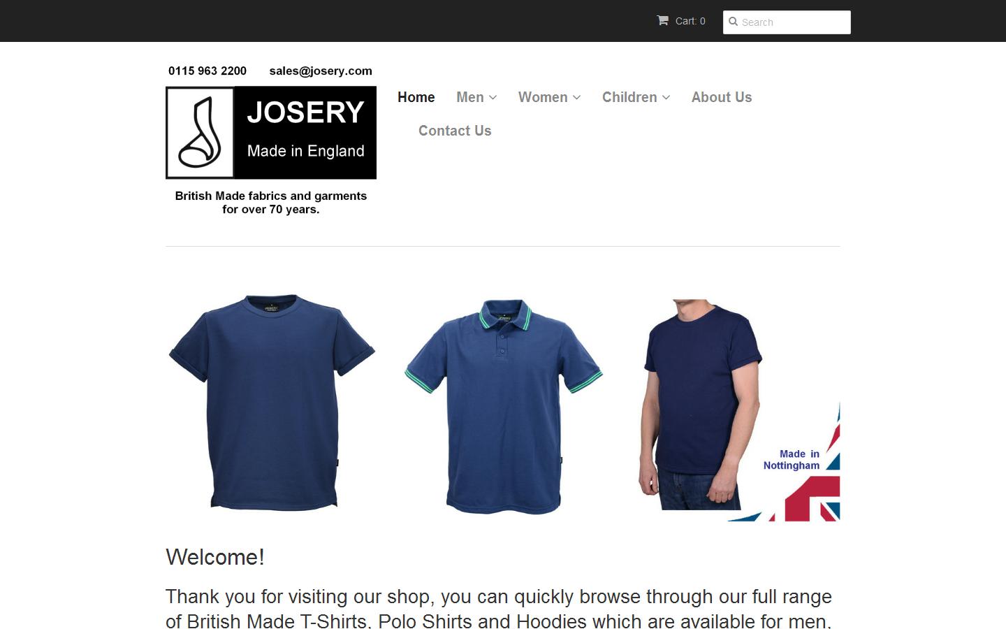 Josery Textiles Ltd Website