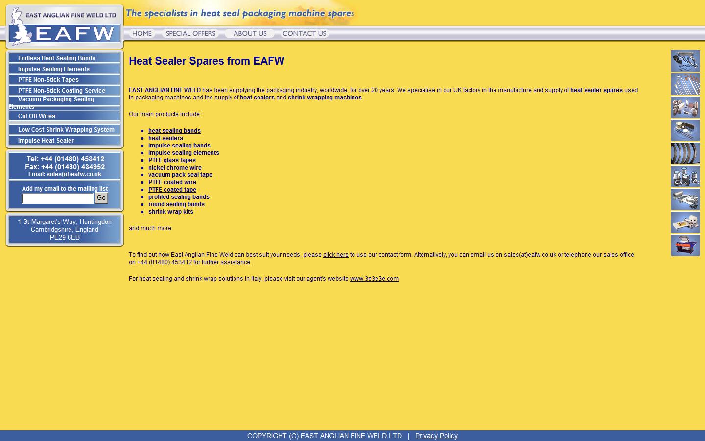 EAST ANGLIAN FINE WELD LTD Website