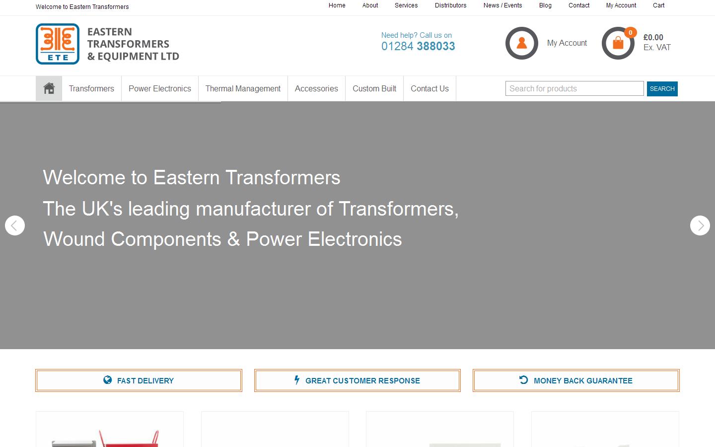 Eastern Transformers & Equipment Ltd Website