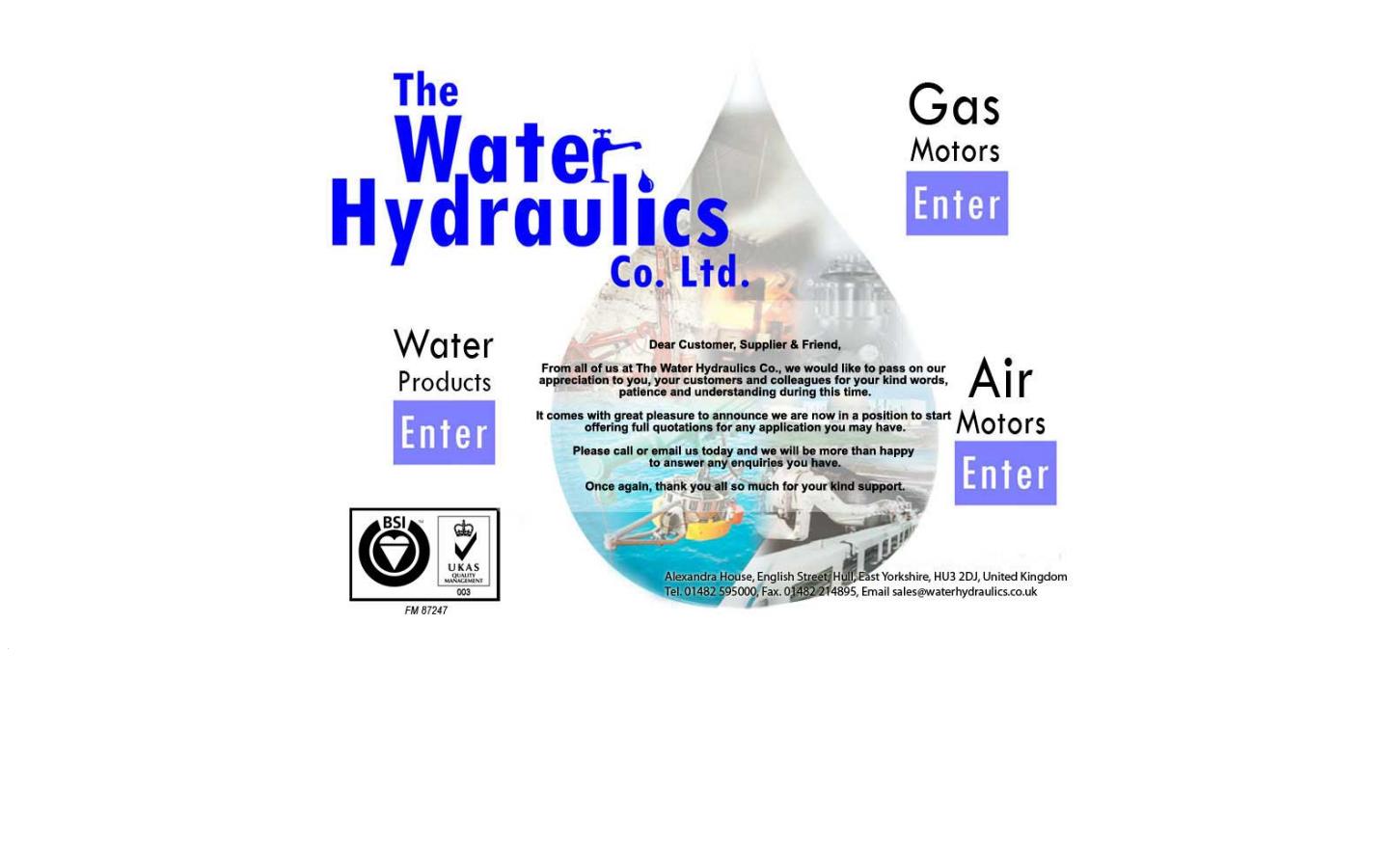 The Water Hydraulics Co. Ltd Website