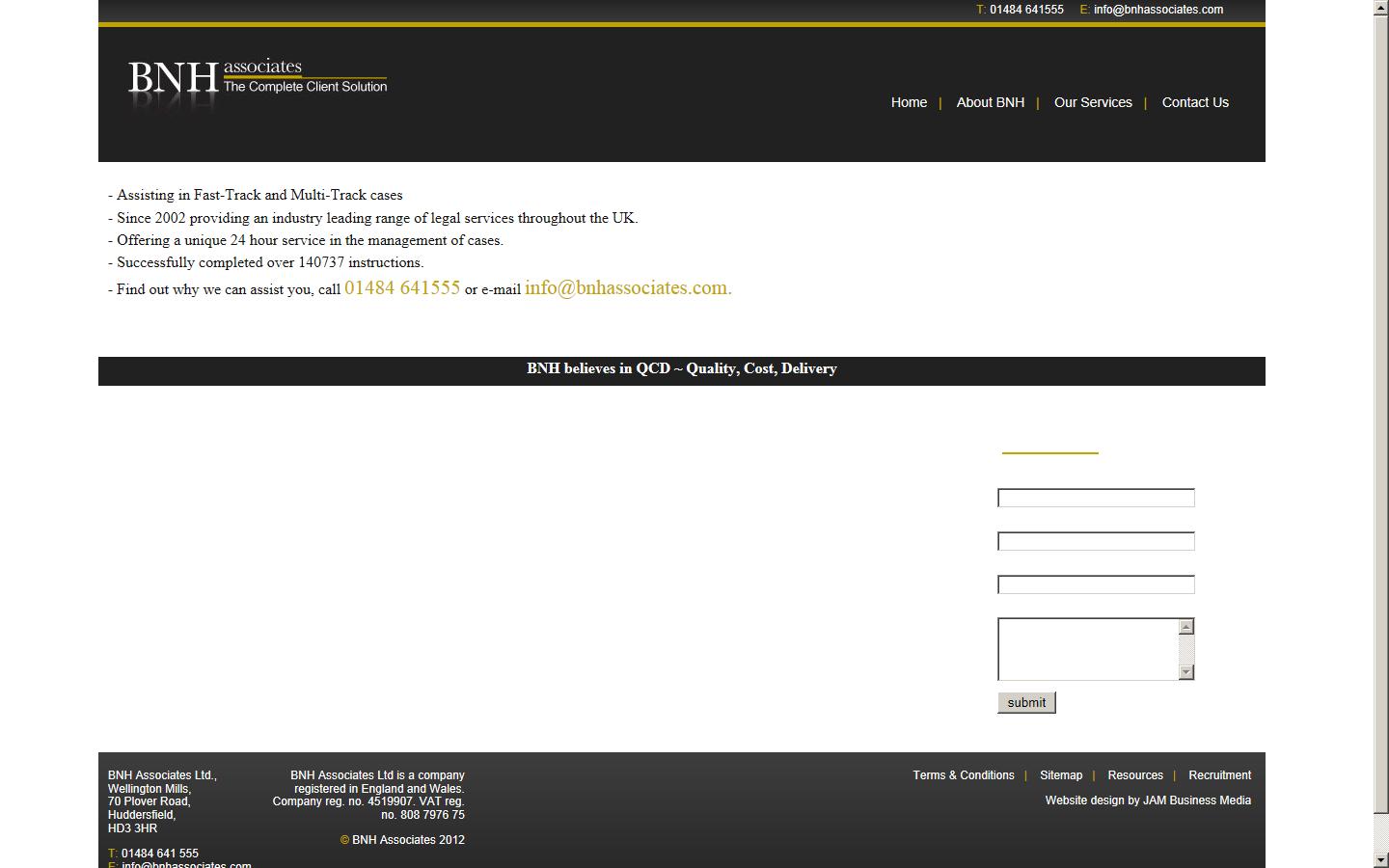 BNH Associates Ltd Website