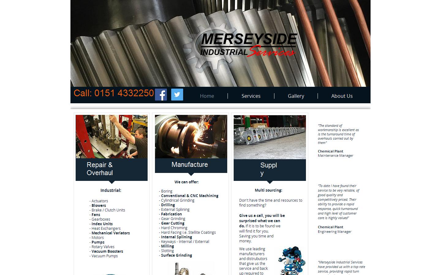 Merseyside Industrial Services Ltd Website