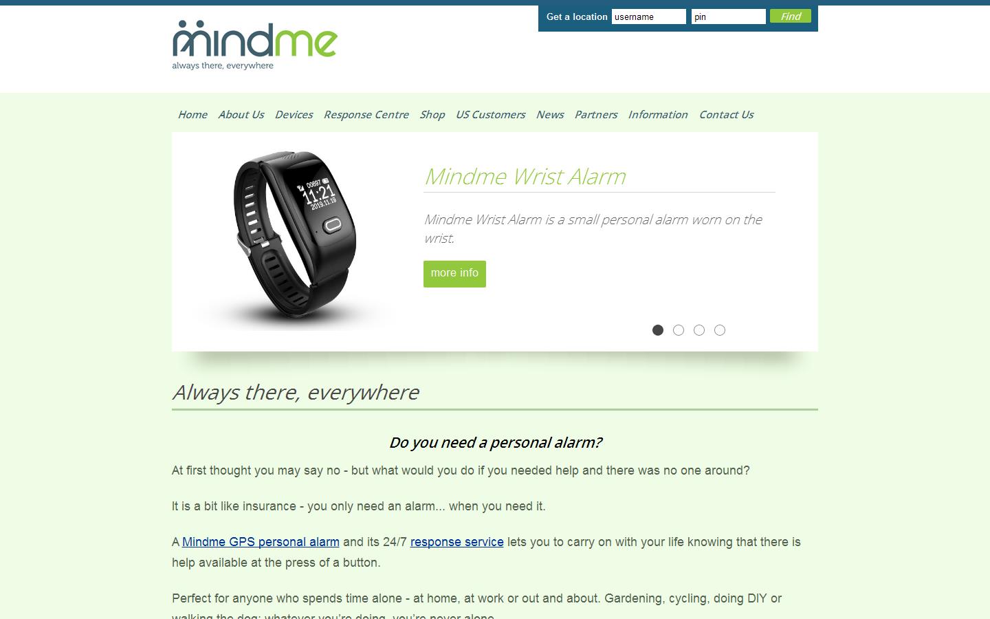 Mindme Website