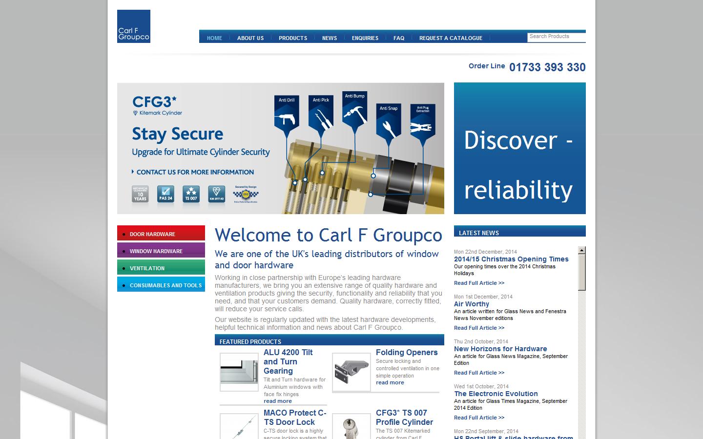 Carl F Groupco Ltd Website