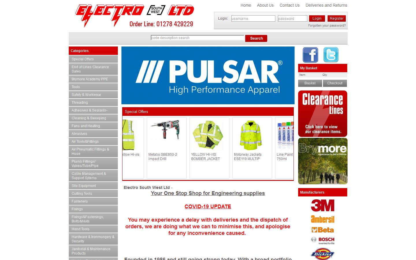 Electro South West Ltd Website