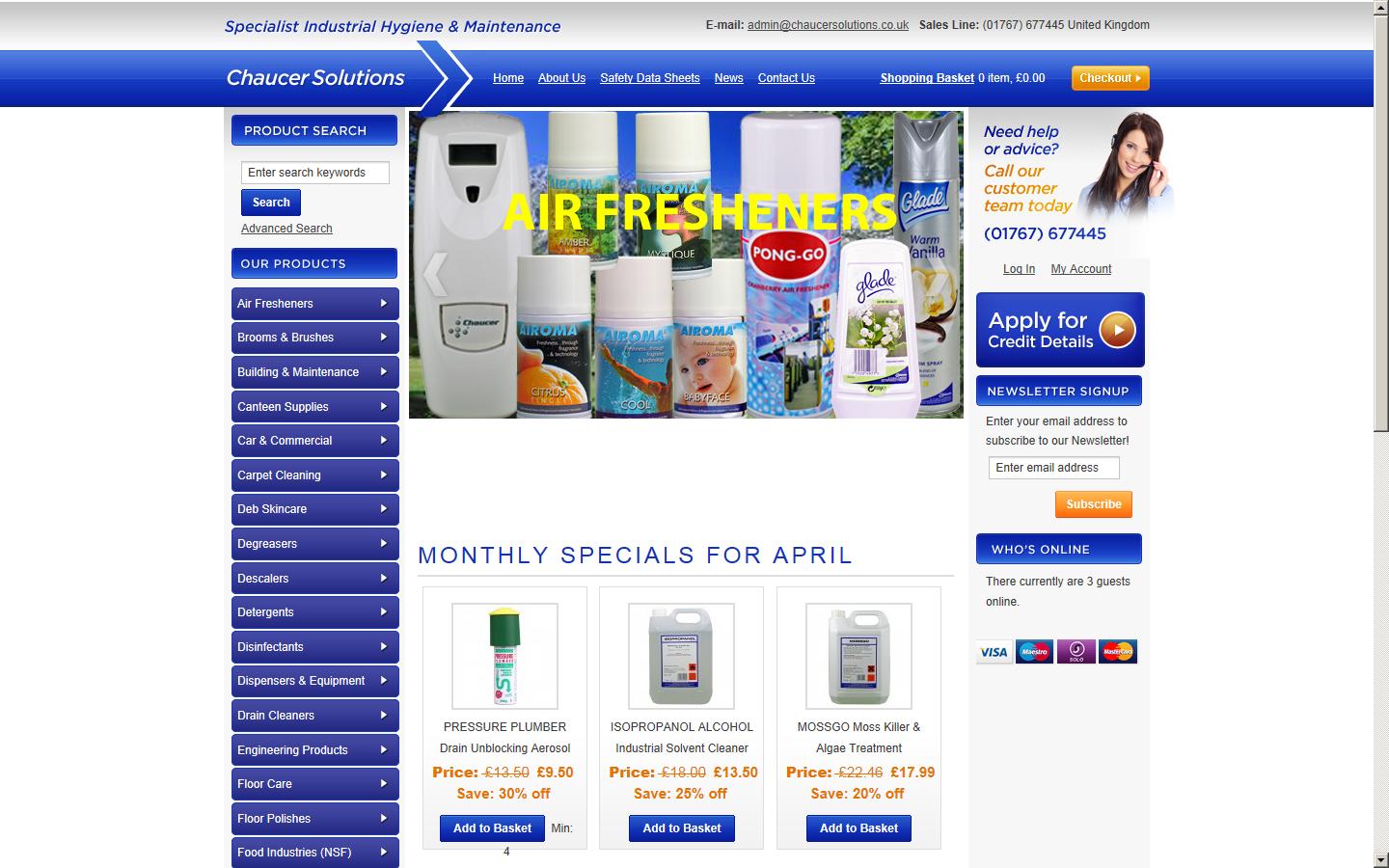 Chaucer Solutions Ltd Website