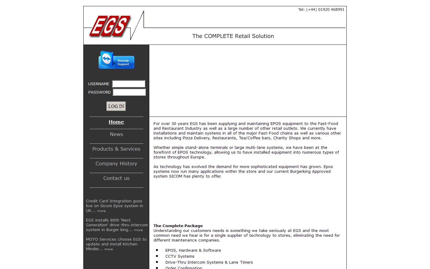 Electronic & General Services Ltd Website