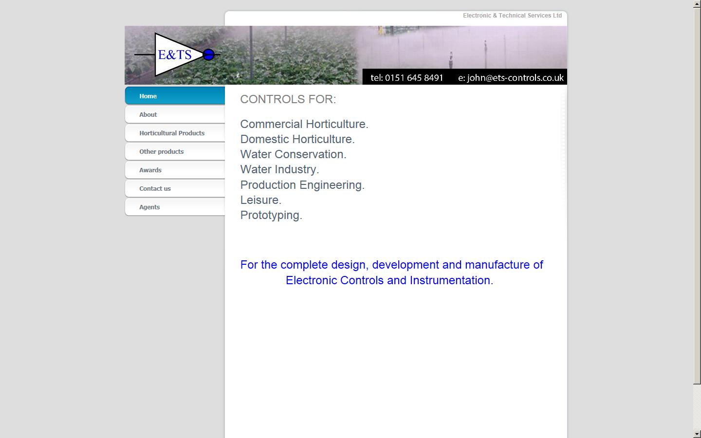 Electronic & Technical Services Ltd  Website