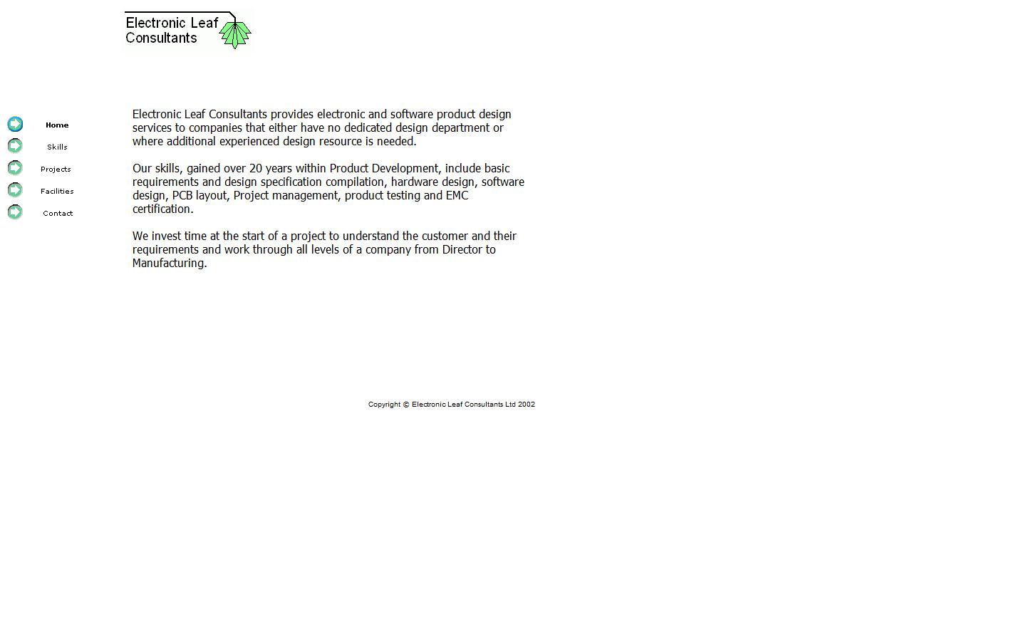 Electronic Leaf Consultants Ltd  Website