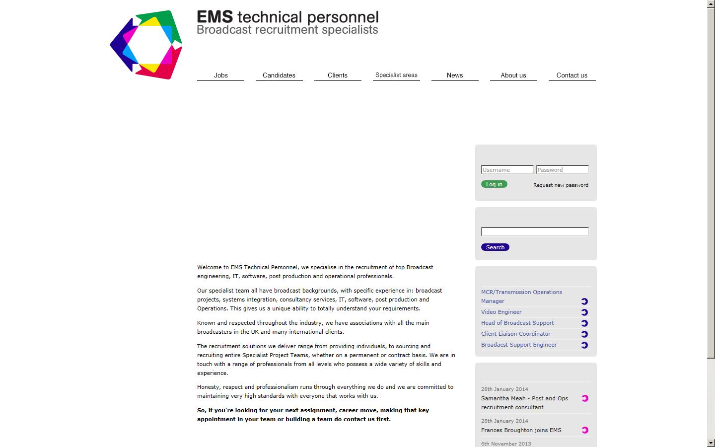 Electronic Media Systems Website