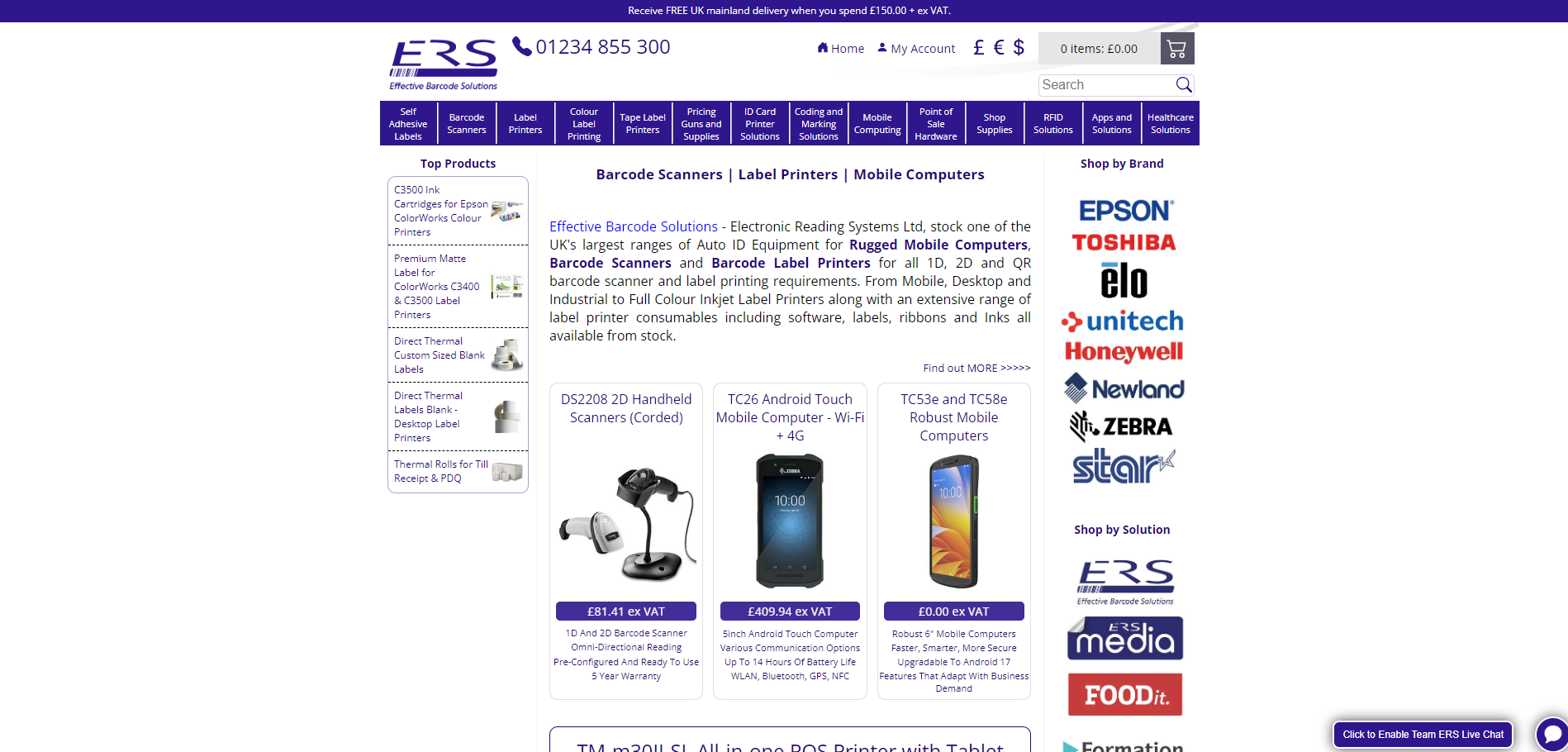 Electronic Reading Systems Ltd Website