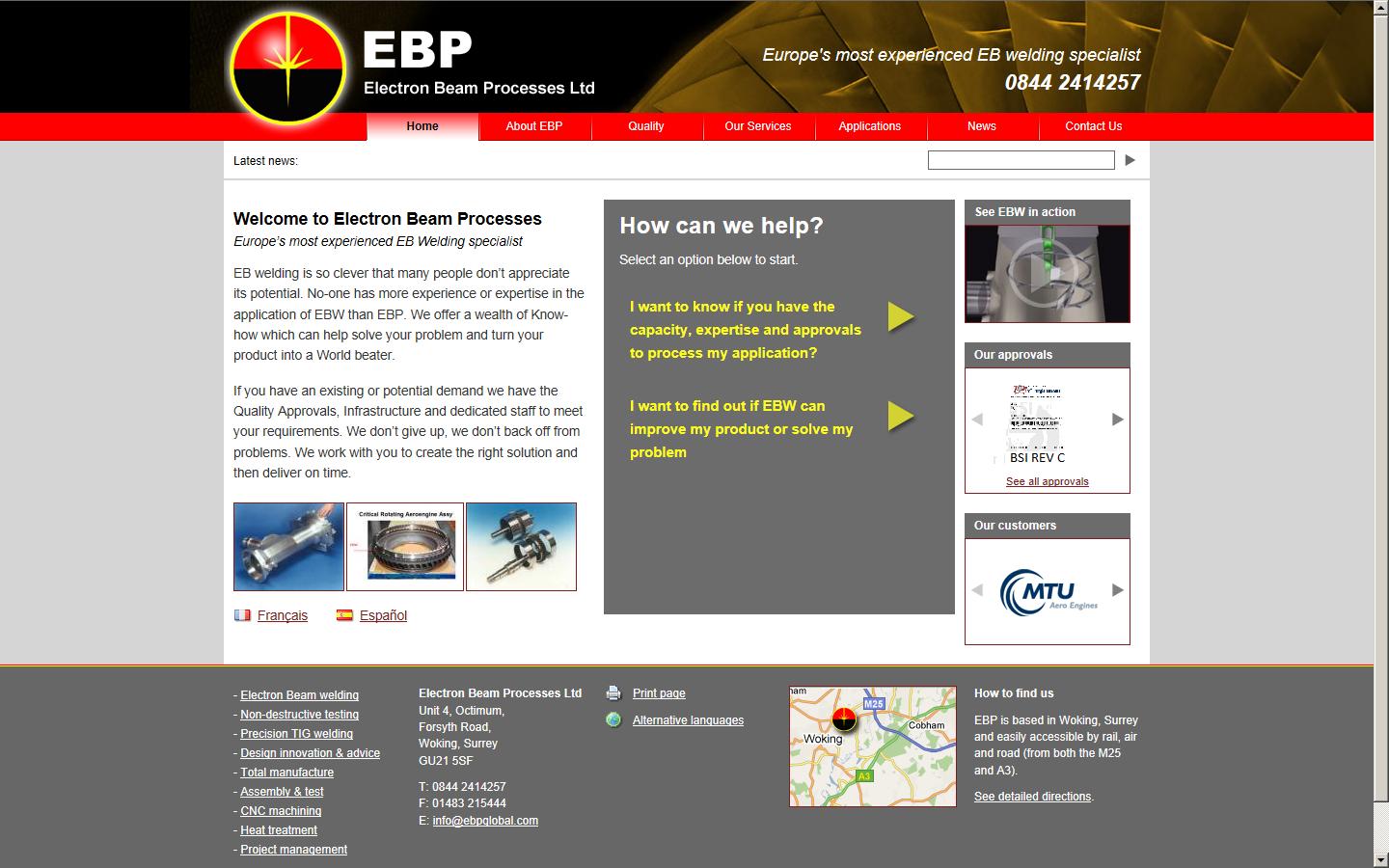 Electron Beam Processes Website