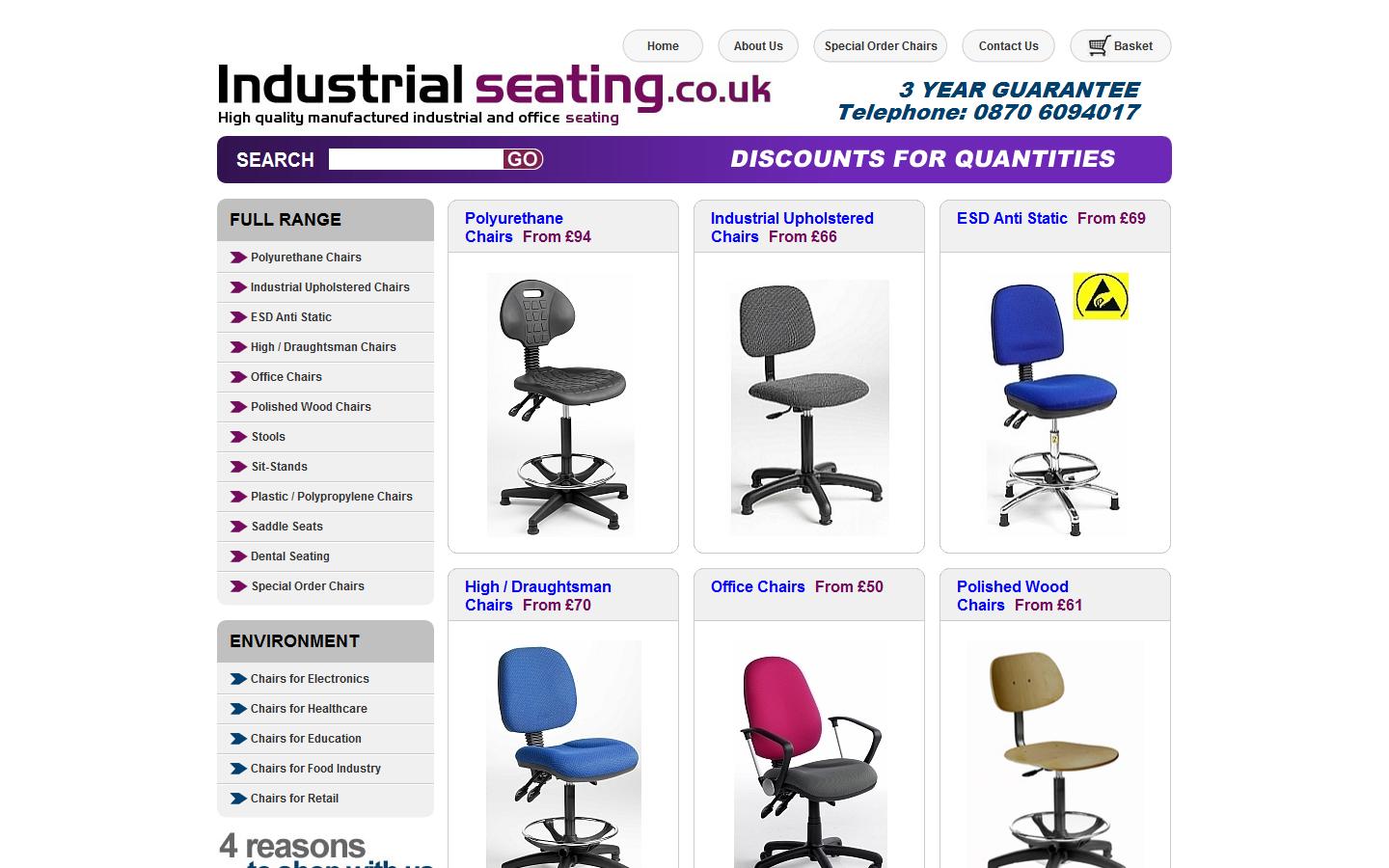 Industrial Seating  Website