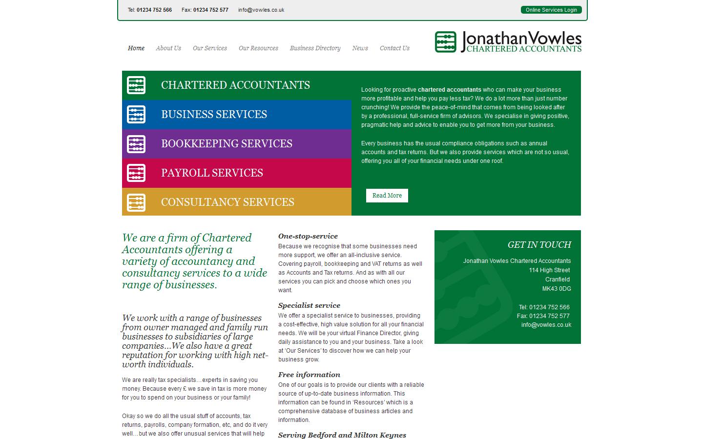 Jonathan Vowles Payroll Services Ltd Website