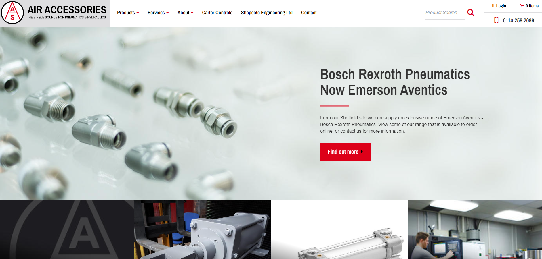 Air Accessories (Sheffield) Ltd Website