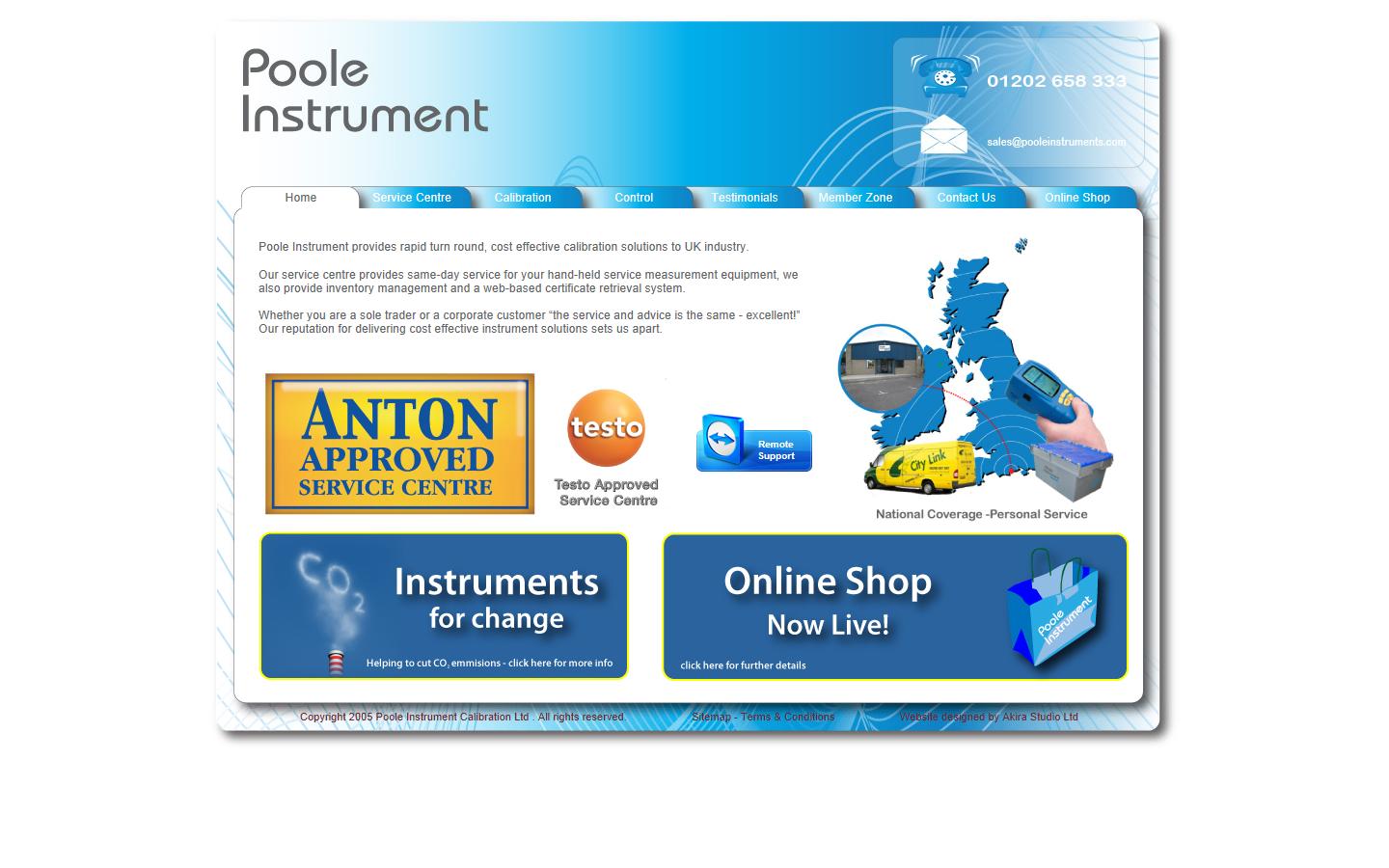 Poole Instrument Calibration Ltd Website