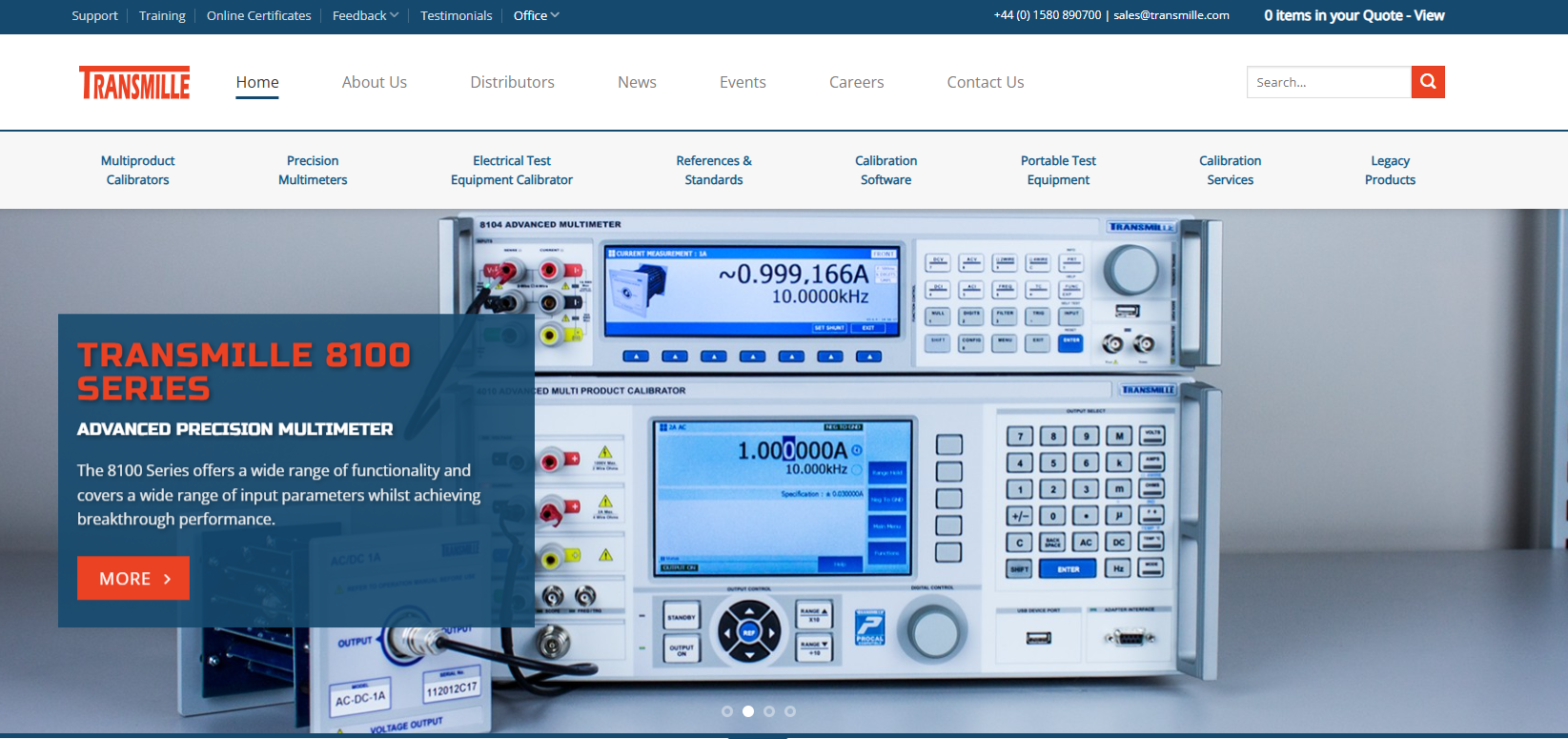 Transmille Calibration Website
