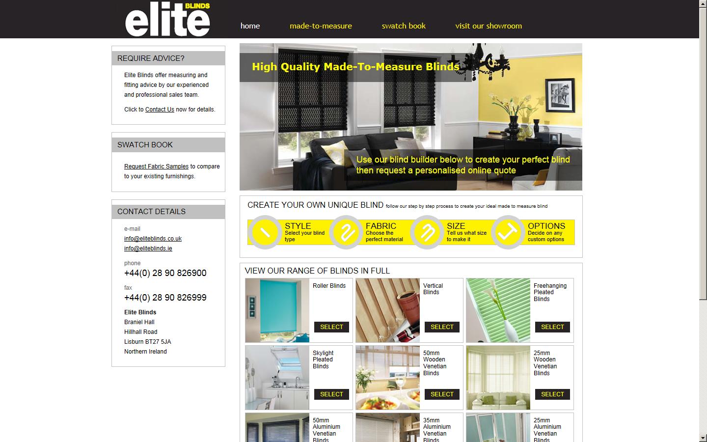 Eliteblinds Website
