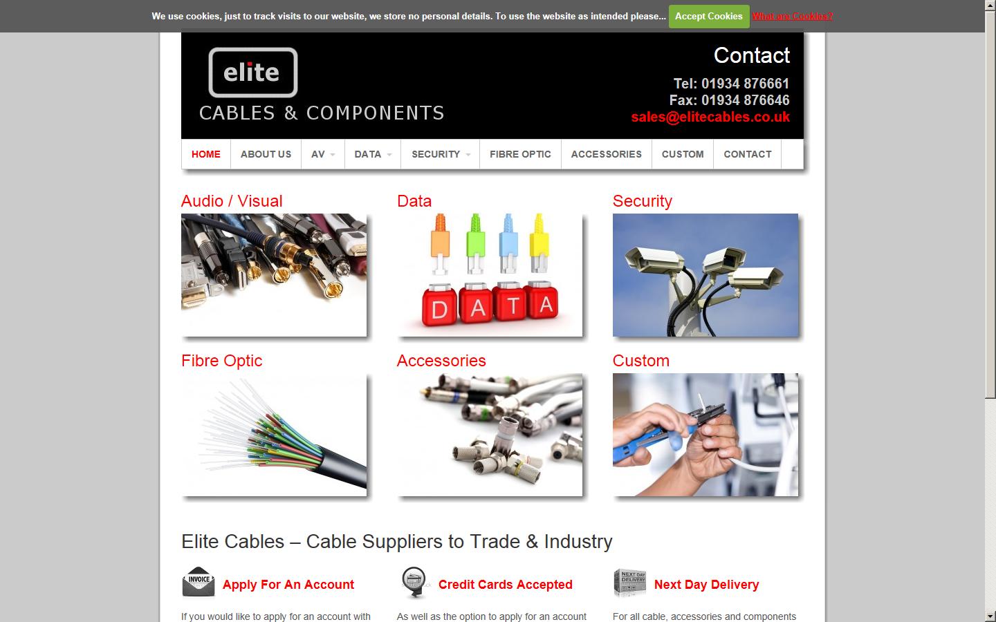 Elite Cables Website
