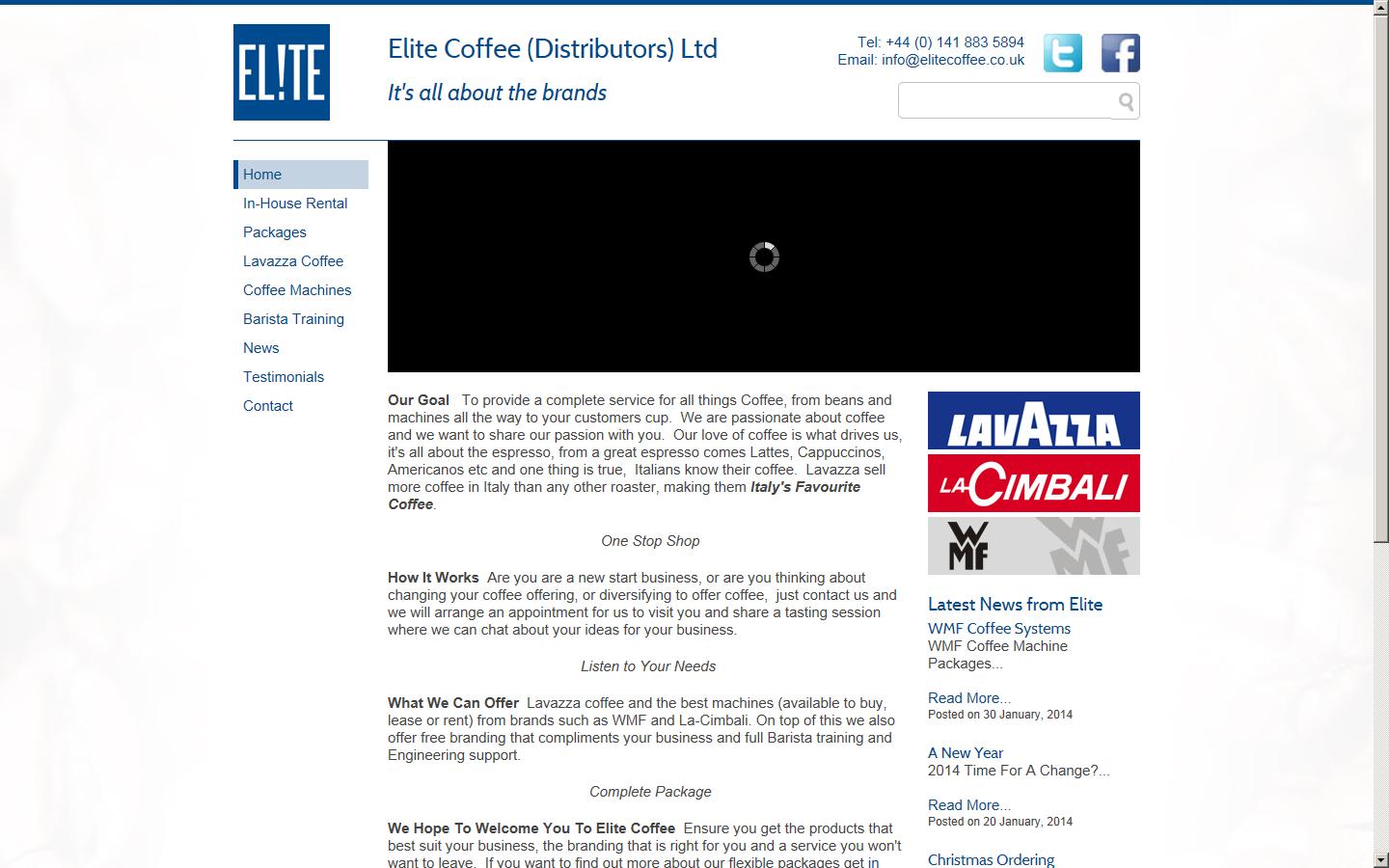 Elite Coffee  Website
