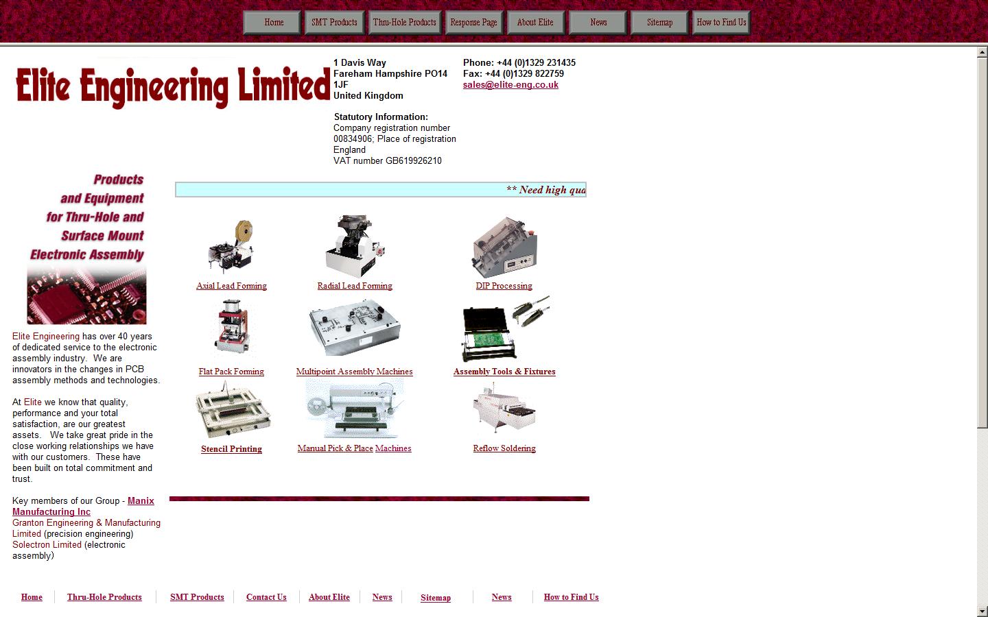 Elite Engineering  Website