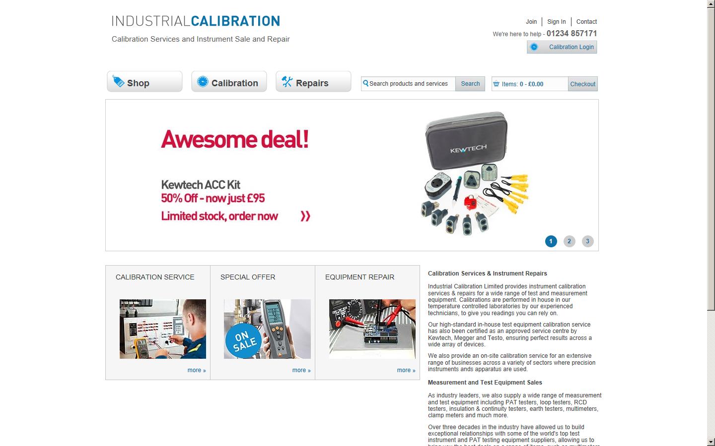 Industrial Calibrations Website