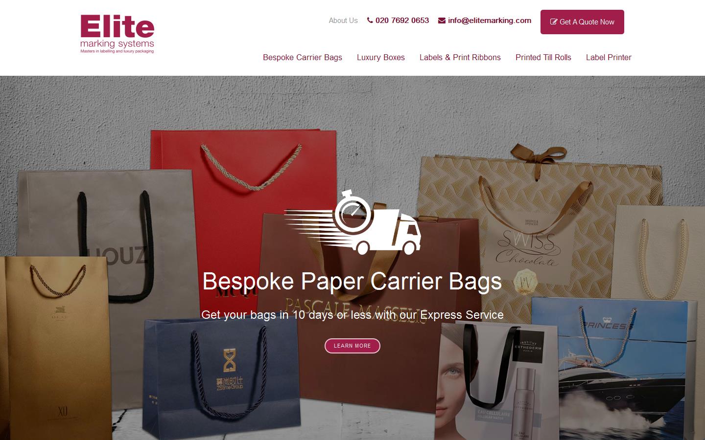 Elite Marking Systems Ltd Website