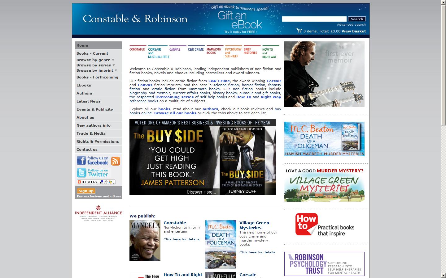 Constable & Robinson  Website