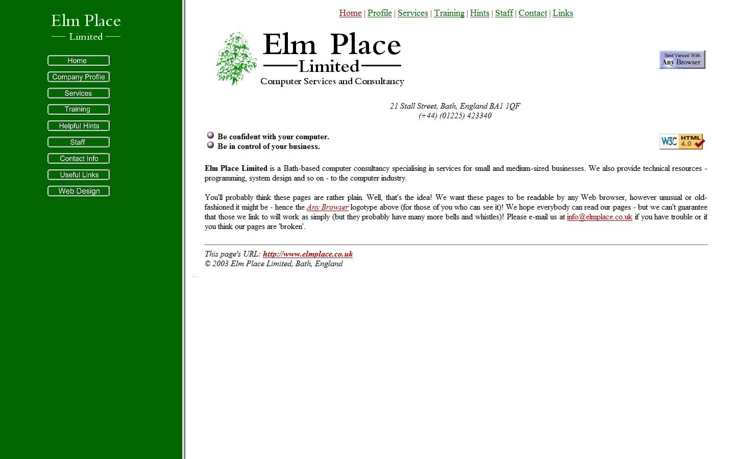 Elm Place Limited  Website