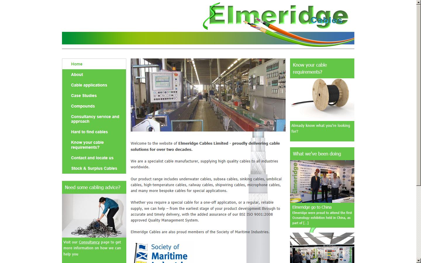 Elmeridge Cables Ltd Website