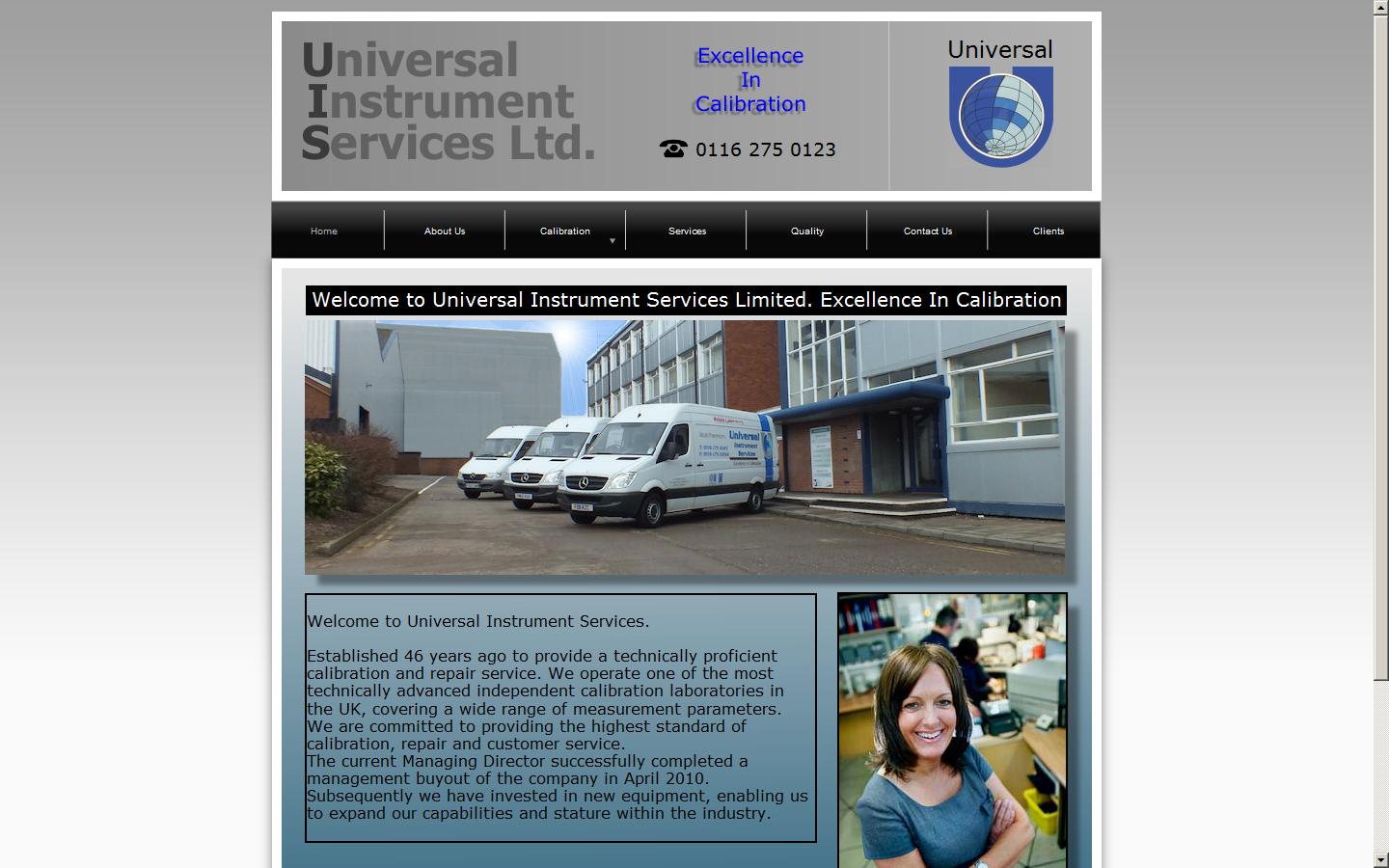 Universal Instrument Services Ltd Website