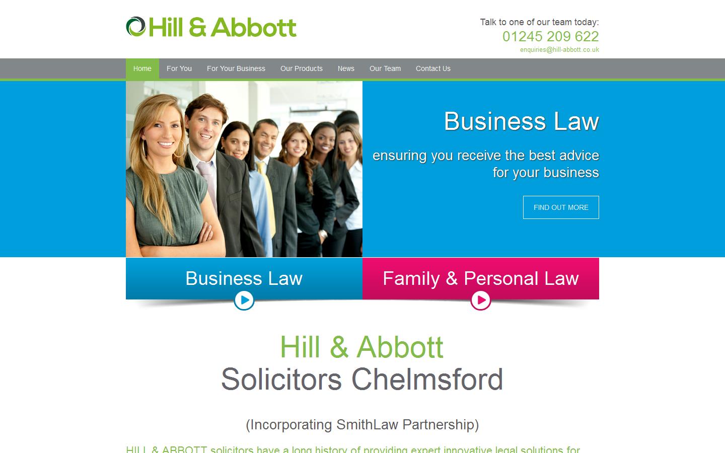 Hill & Abbott Solicitors Website