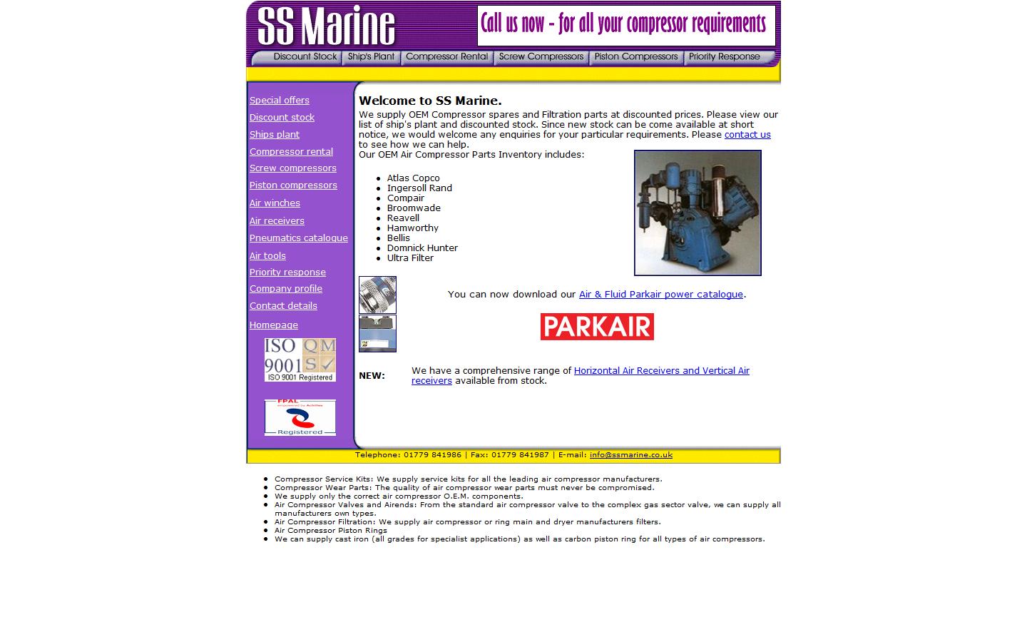 SS Marine (UK) Ltd. Website