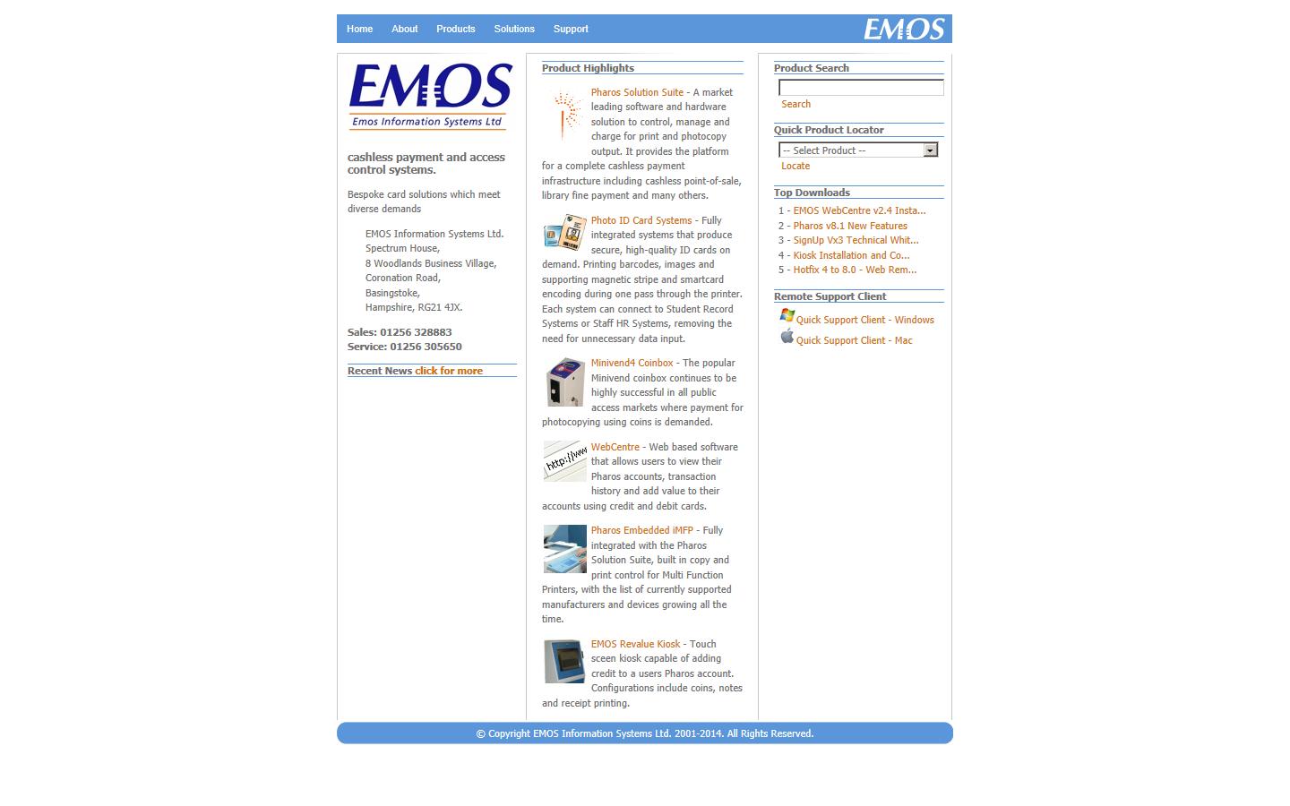 EMOS Information Systems Ltd Website