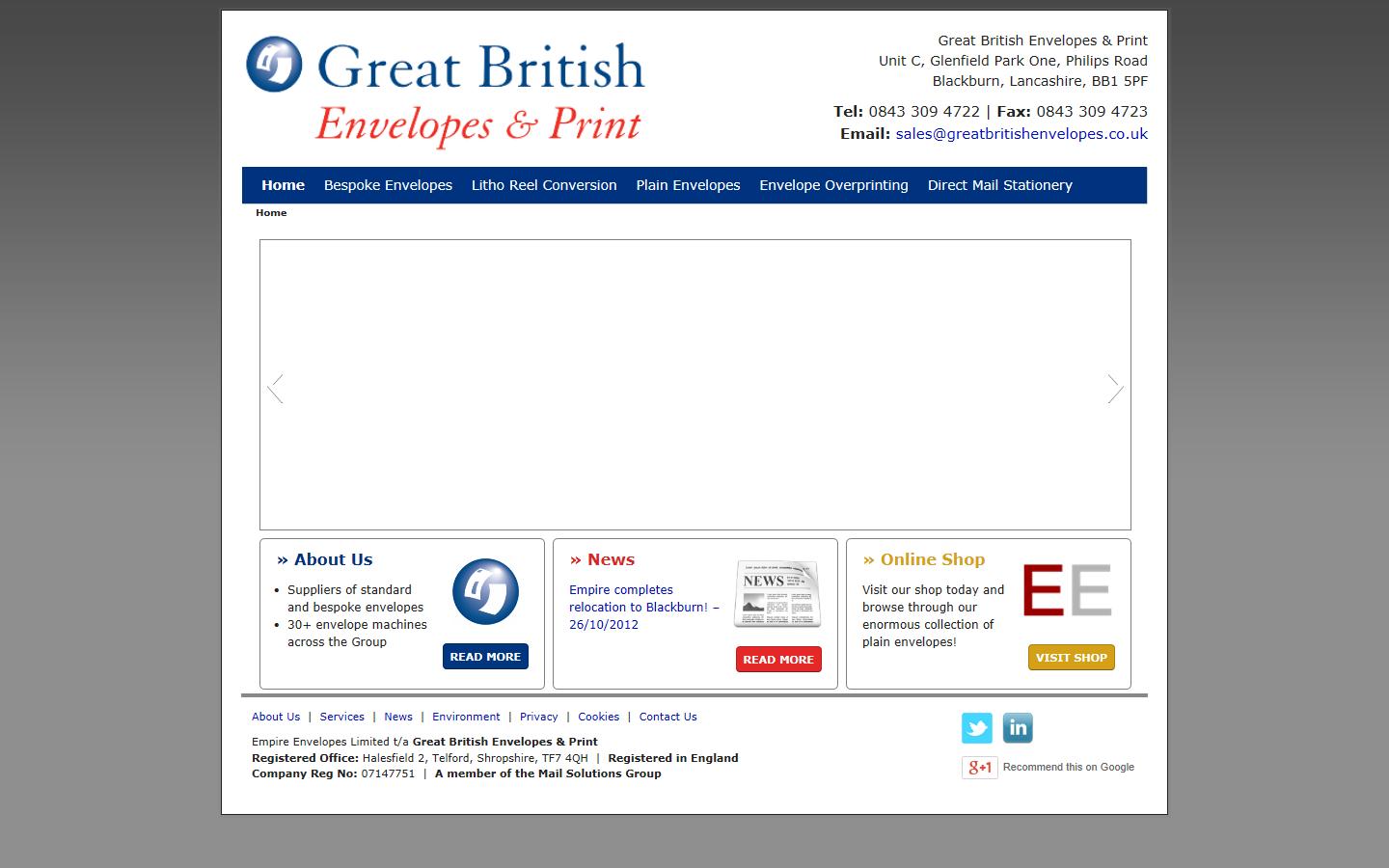 Empire Envelopes Limited Website
