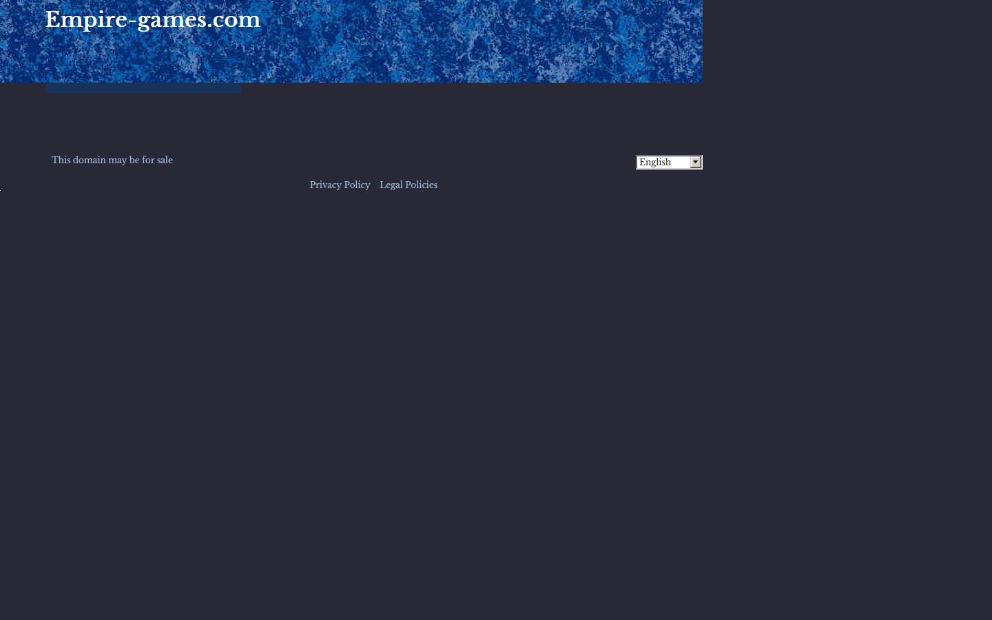 EMPIRE GAMES  Website