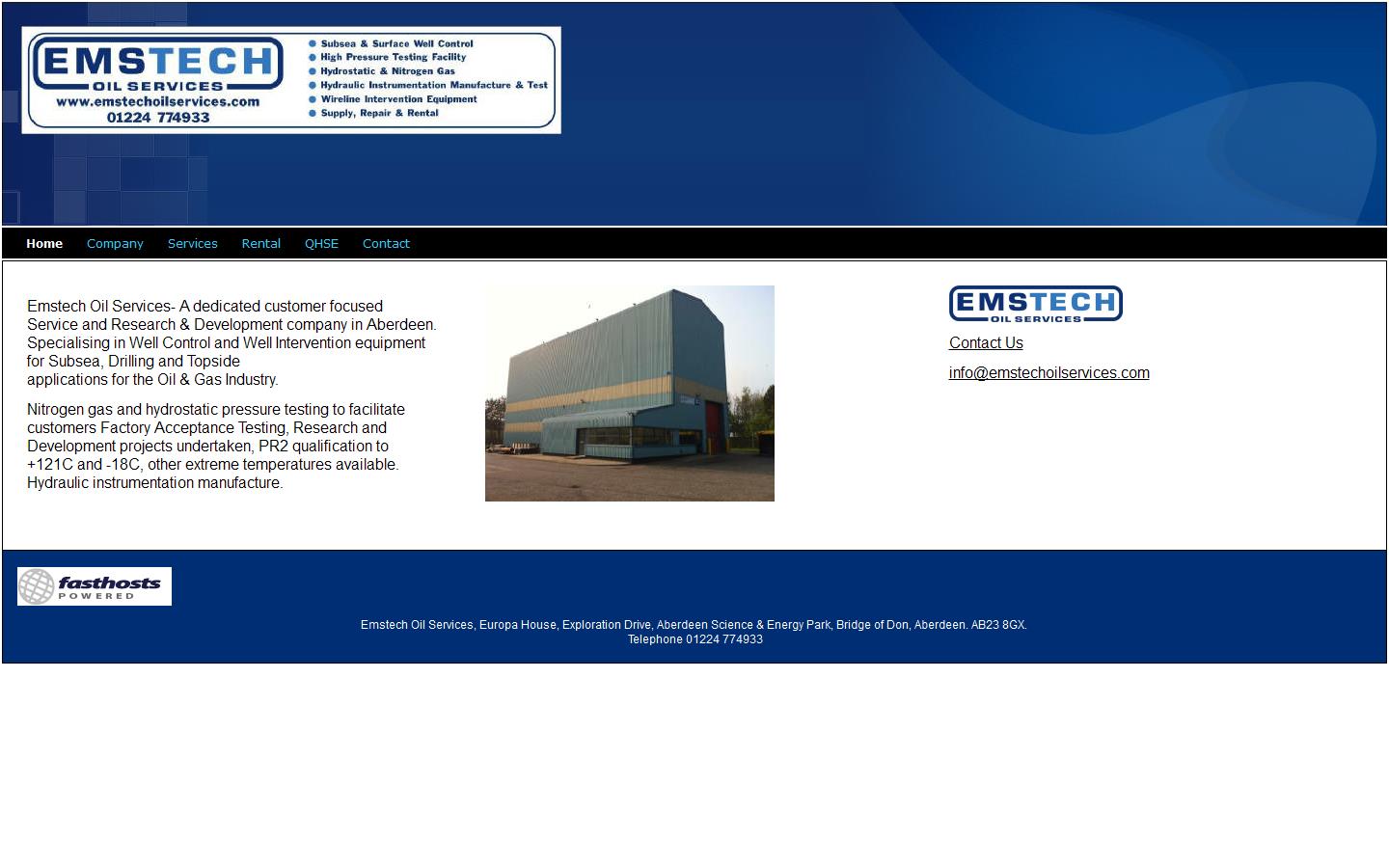 Emstech Oil Services  Website