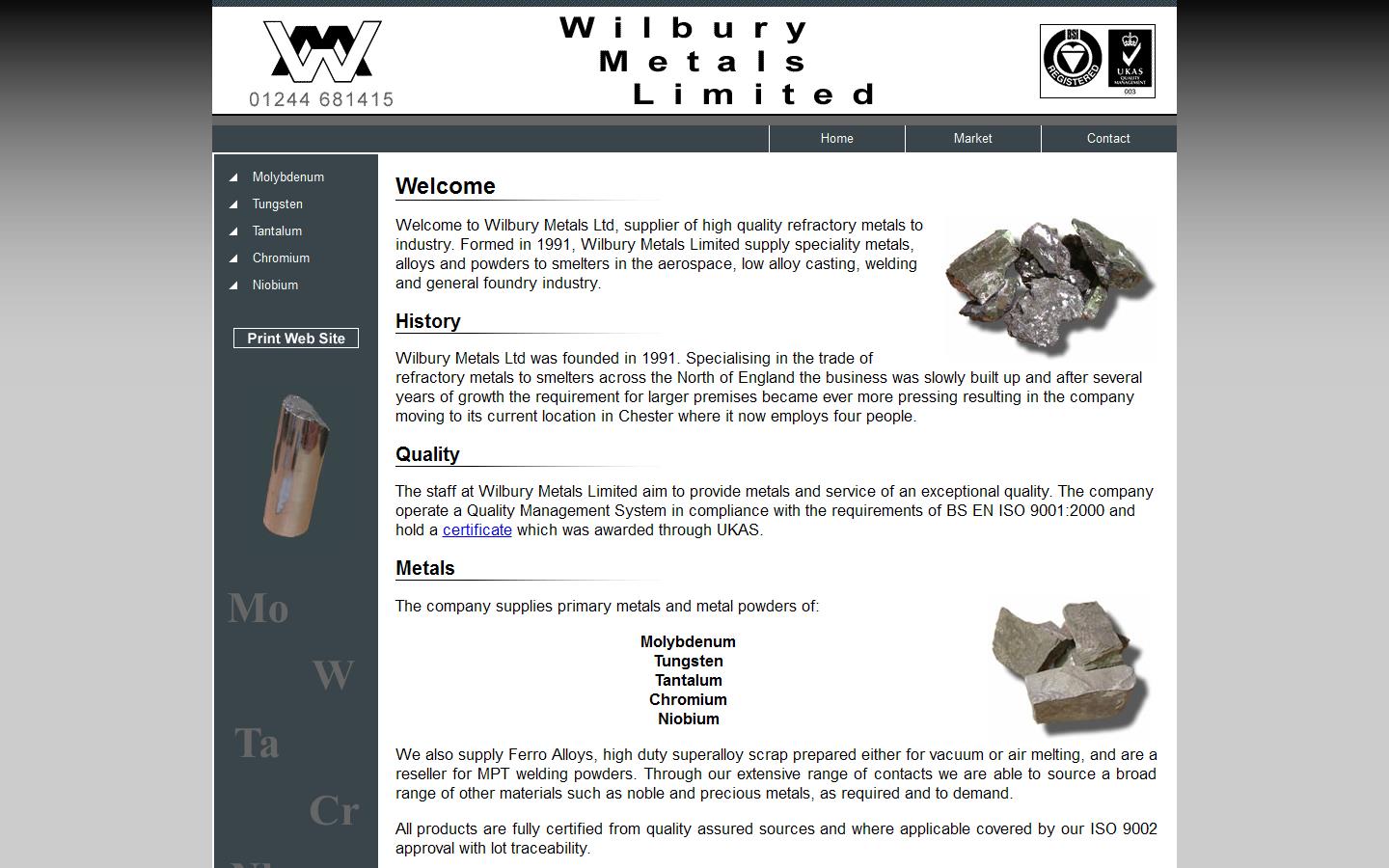 Wilbury Metals Ltd Website