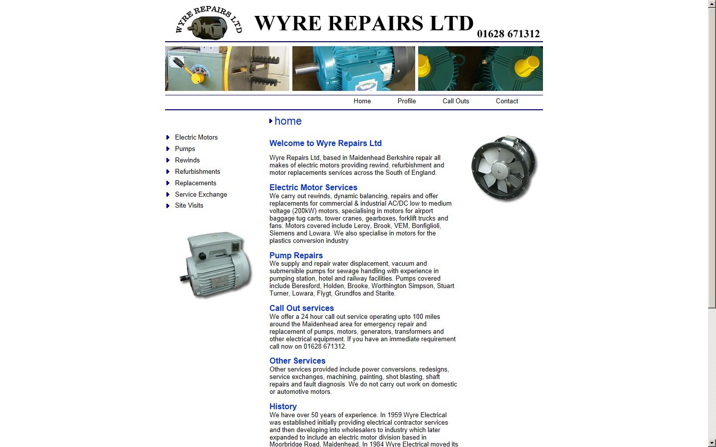 Wyre Repairs Ltd Website