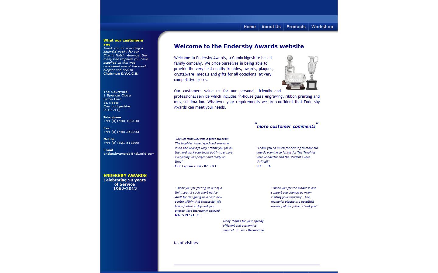 Endersby Awards Website