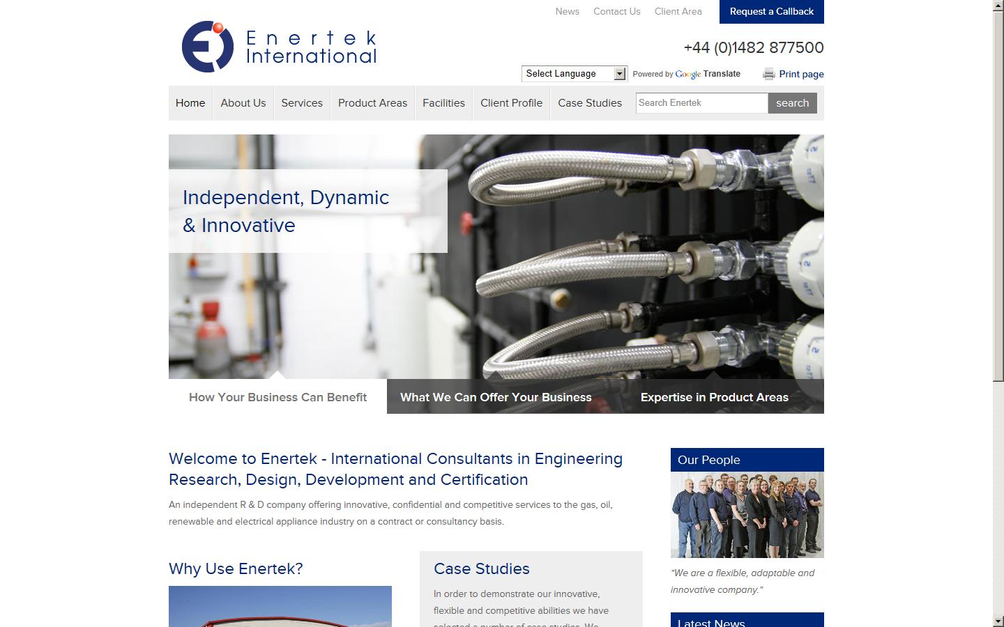 Enertek International Website