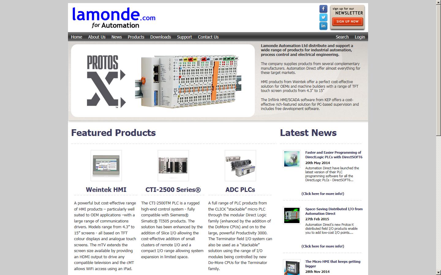 Lamonde Automation Ltd Website