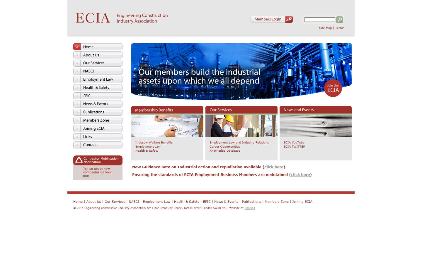 Engineering Construction Industry Association  Website